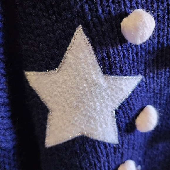 Vintage Adell Barre 80s/90s Holiday Christmas Sweater Santa Claus & Rudolph L - Picture 5 of 9